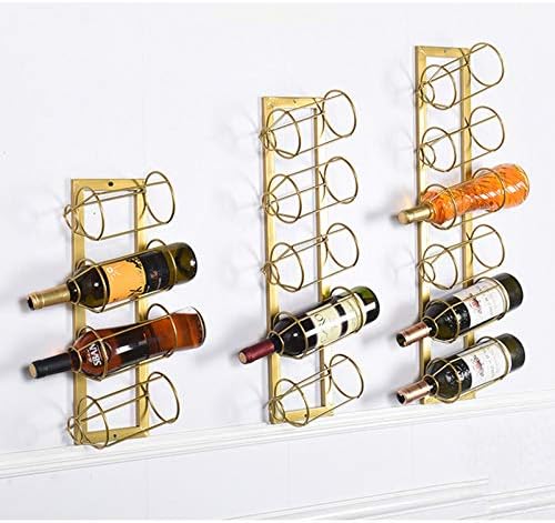 BOCbco Wall-Mounted Iron Wine Racks for Double Bottles