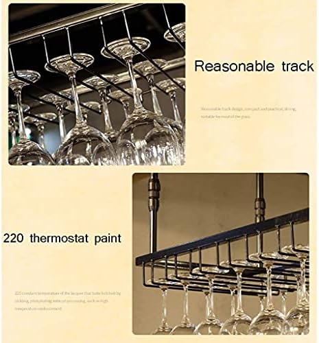 Ceiling Wine Rack with Glass Holder Shelf 90x35cm