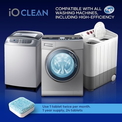 iO CLEAN Washing Machine Tablets 24 Pcs - Deep Clean and Descaler