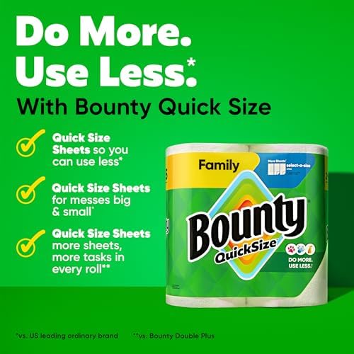 Bounty Quick Size Paper Towels White 8 Rolls