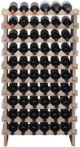 fdjamy Wine Rack 60 Bottles Natural Color 1