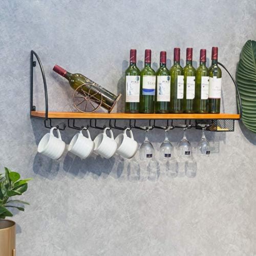 LASEVE Wall-Mounted Wine Rack 80Cm Industrial Rustic Design