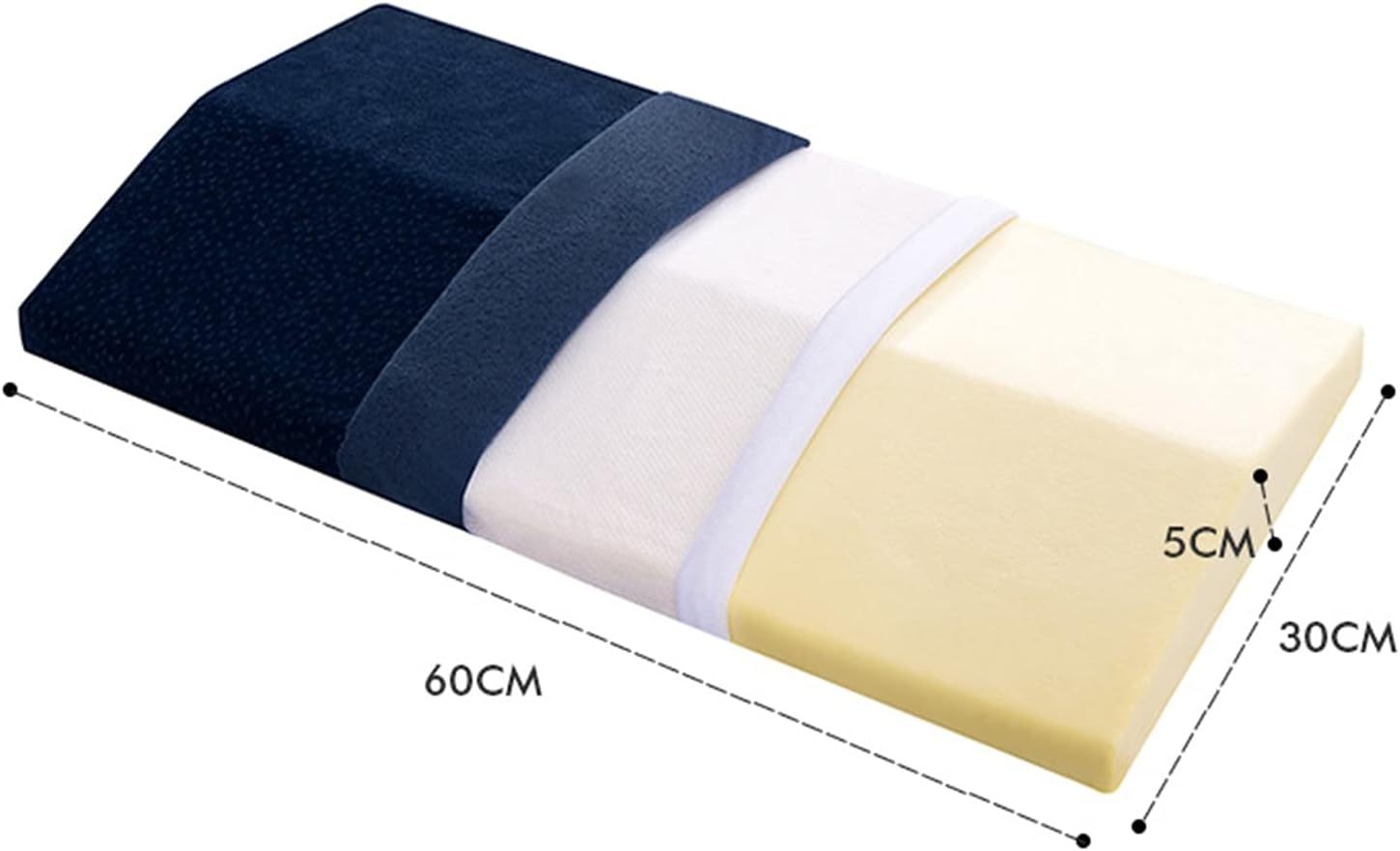 Memory Foam Lumbar Support Pillow for Back and Side Sleepers