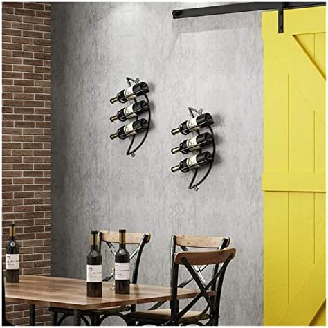 ALDEPO Wall-Mounted Wine Rack Iron Decor Living Room