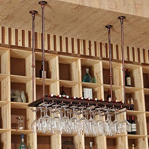 Wine Rack Ceiling Metal Frame 12 Bottles 36 Glasses