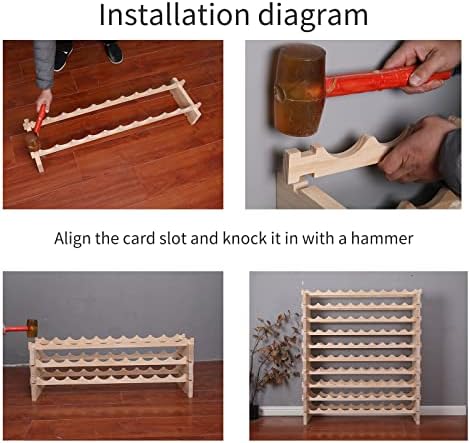 fdjamy Wine Rack 60 Bottles Natural Color 1