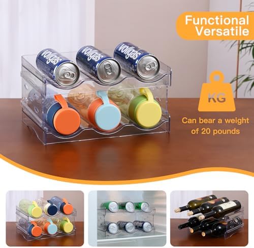 Keerte Acrylic Wine Rack - Stackable Freestanding Drink Holder for Kitchen Fridge