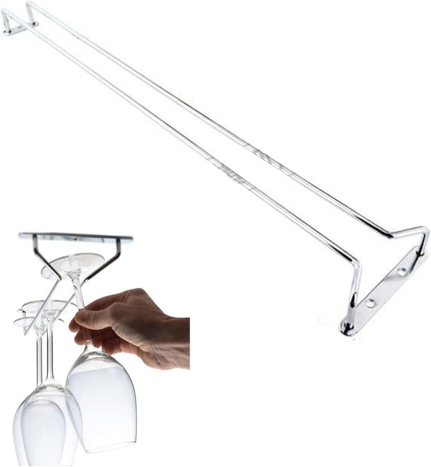 Durable Iron Wine Glass Rack with Screw Mount
