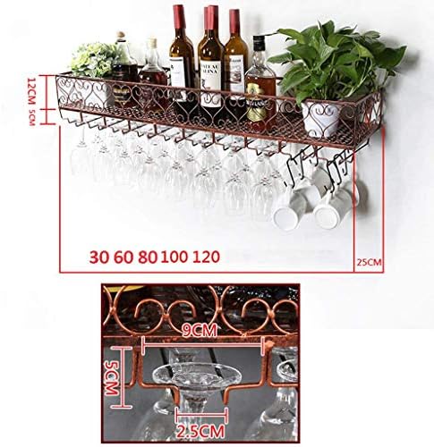 Retro Wall-Mounted Wine Rack with Metal Shelf