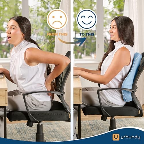 Bekweim Lumbar Support Pillow for Office Chair with Strap 1