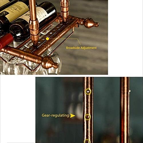 Adjustable Wall-Mounted Wine Rack in Brass