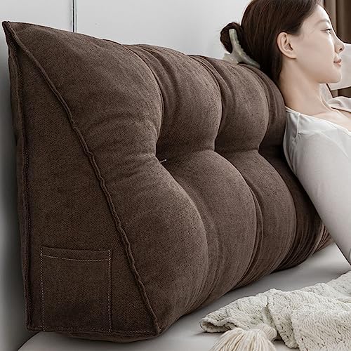 ZZYK Triangular Headboard Pillow Large Bolster Support Cushion