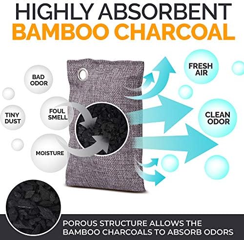 Vergali Activated Charcoal Odor Absorber Bags 10 Pack