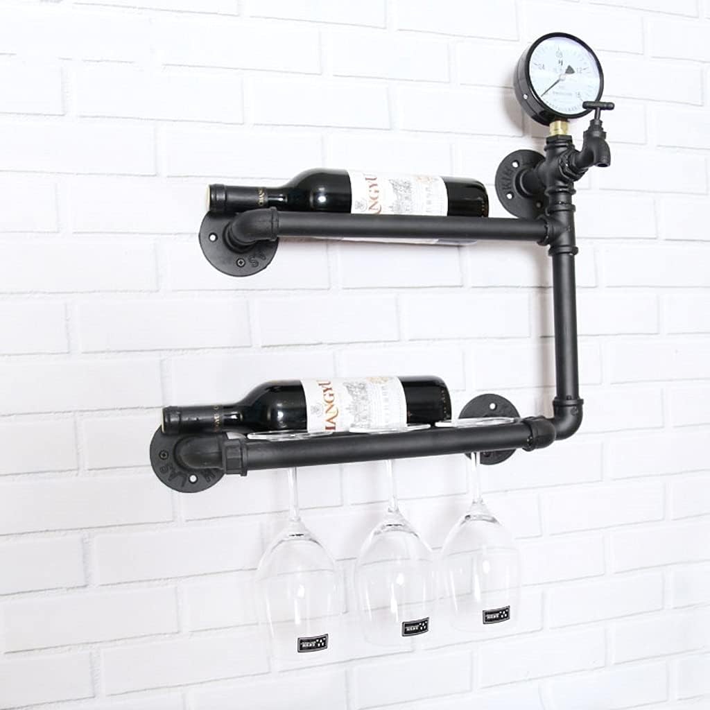 Pimex Vintage Industrial Wall-Mounted Wine Rack