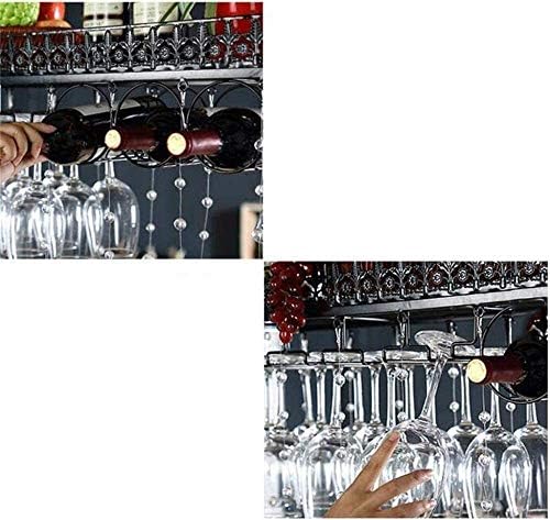 Functional Wall-Mounted Wine Rack with Glass Holder Shelf