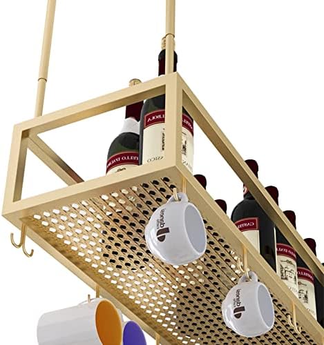 Adjustable Wine Glass Holder for Cabinet and Ceiling