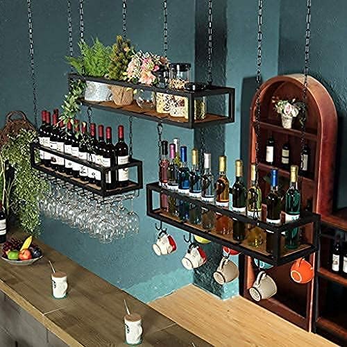 Industrial Style Wall-Mounted Wine Rack