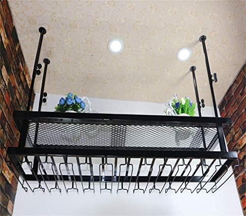 Wrought Iron Wine Rack Wall Shelf with Two Levels