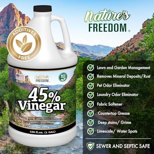 Natures Freedom 45 Vinegar 1 Gallon With Cleaning Guide