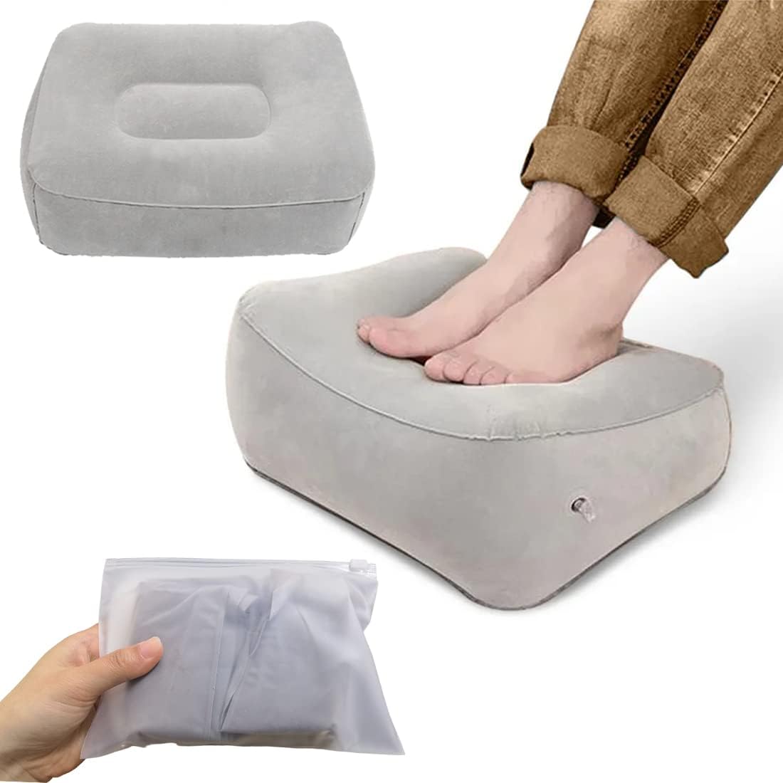 Coldchill Inflatable Leg Rest Pillow with Air Pump