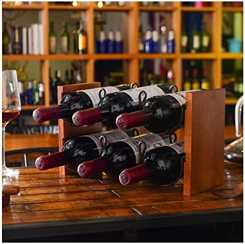BOCbco Tabletop Wine Rack for 6 Bottles