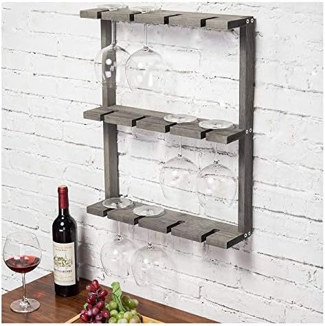 Wall-Mounted Wine Racks Wooden Design for Home and Restaurant