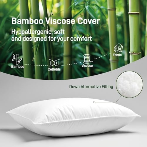 Aveallore Bamboo Viscose Down Alternative Pillow King Size