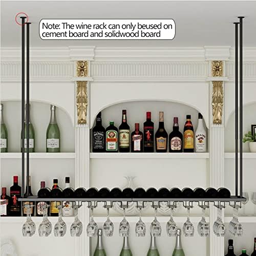 Suuim Metal Wine Glass Holder with Adjustable Ceiling Rack 1
