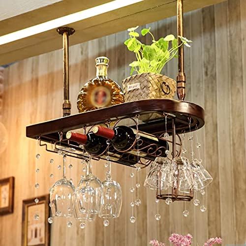 Adjustable Wall-Mounted Wine Rack with Glass Shelves