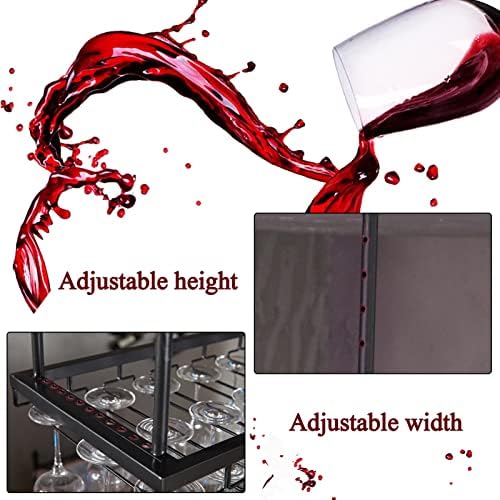ZJDYDY Industrial Metal Wine Rack Wall Mount