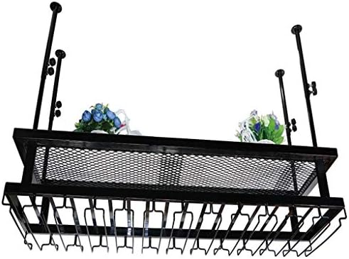 Wrought Iron Wine Rack Wall Shelf with Two Levels