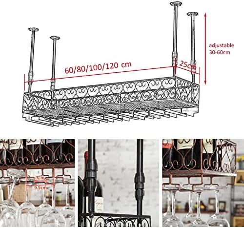 Adjustable Wall-Mounted Wine Rack with 100Cm Length