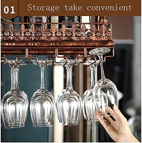 Adjustable Metal Ceiling Wine Rack for Home Bar Decor