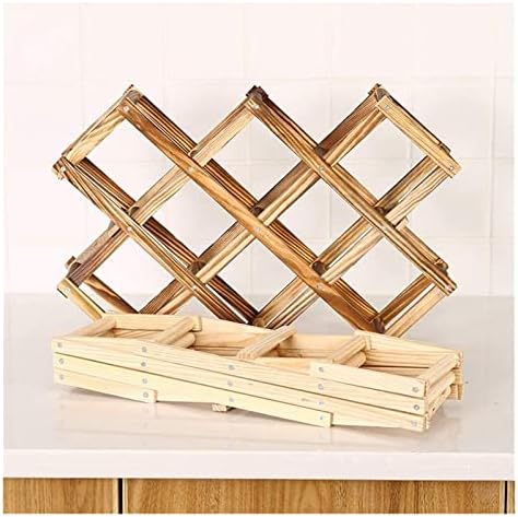 ALDEPO Wall-Mounted Wine Rack with Buckle and Solid Wood Design