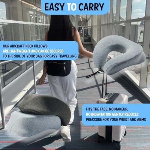 Azmaish Face Down Pillow with Eye Mask for Travel and Sleep