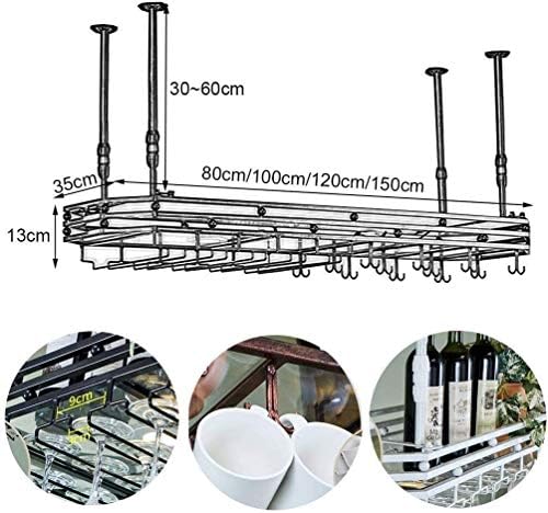 Suuim Wall Mounted Wine Rack with Glass Holder and Shelf 1