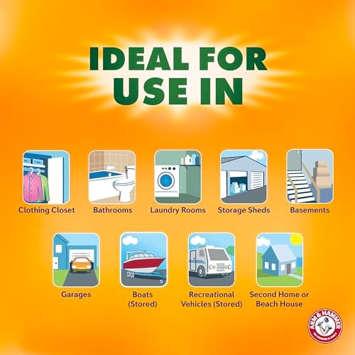 Arm Hammer Essentials Hanging Moisture Absorber 3 Pack Fragrance Free