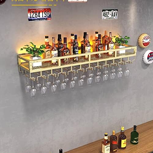ZJDYDY Wall-Mounted Wine Rack with LED Light