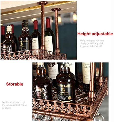 LUCEAE Wall-Mounted Wine Rack 100x35cm Brass Frame