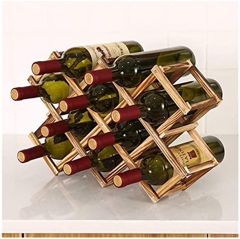 ALDEPO Wall-Mounted Wine Rack with Buckle and Solid Wood Design