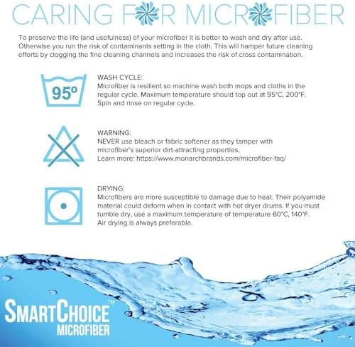 Arkwright Microfiber Tube Mop Head - Heavy Duty Lint Free 21 oz