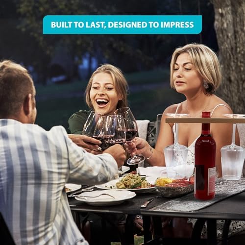 SlidingSusan Wine Glass Holder - 10 Inch x 35 Inch Beachwood Rack
