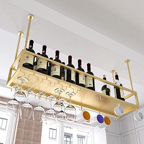 Adjustable Wine Rack with Stemware Holder - Gold