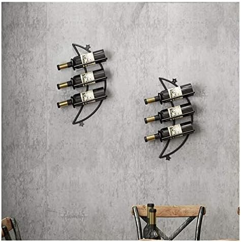 ALDEPO Wall-Mounted Wine Rack Iron Decor Living Room