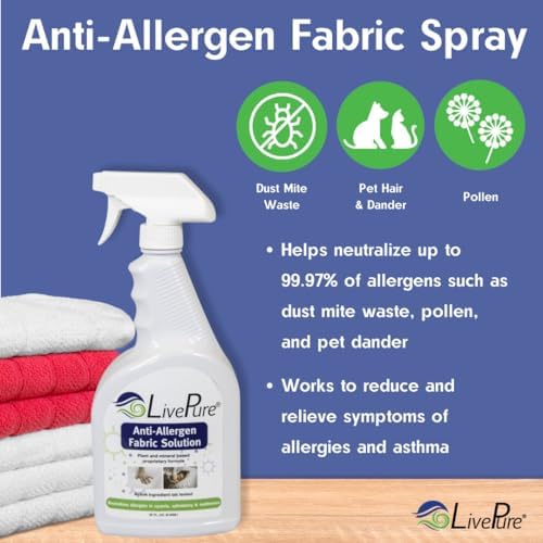 LivePure Anti-Allergen 32 OZ Fabric Spray for Allergies