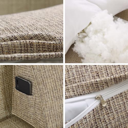 BESNUT Lumbar Pillow with Side Pockets and Zipper 1