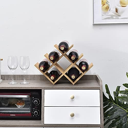 KIRIGEN 3-Tier Wooden Wine Rack for 8 Bottles 1