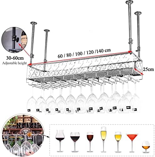Suuim Wine Rack Wall Mount for Bottles and Glasses