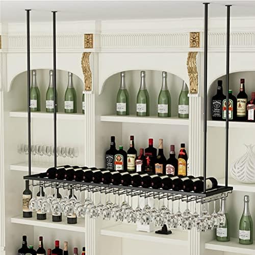 Suuim Metal Wine Glass Holder with Adjustable Ceiling Rack 1
