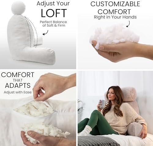 Husband Pillow XXL Reversible Faux Fur Reading Pillow